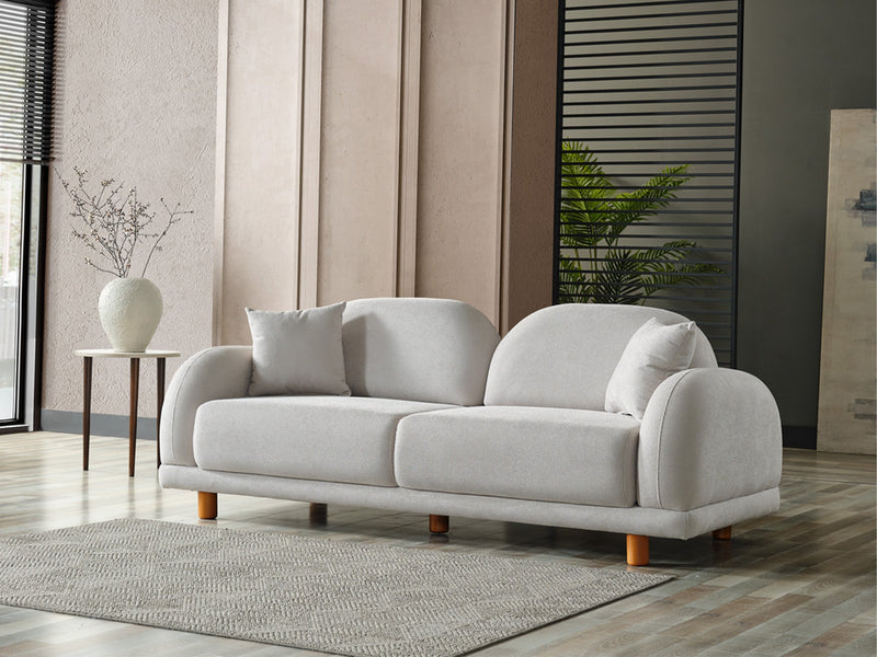 Bahama 4-pieces (2 Sofa & 2 Chair) Livingroom in White - Green - 200-ELIF-BAH-A182-3311
