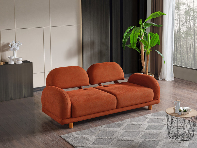Bahama 4-pieces (2 Sofa & 2 Chair) Livingroom in White - Yellow - 200-ELIF-BAH-A180-3311