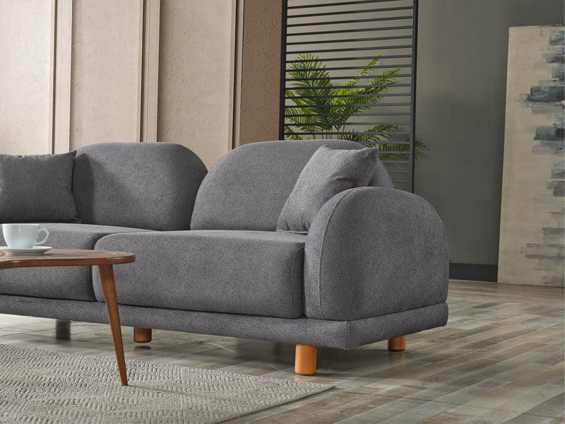 Bahama 4-pieces (2 Sofa & 2 Chair) Livingroom in White - Yellow - 200-ELIF-BAH-A180-3311