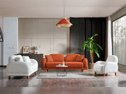 Bahama 4-pieces (2 Sofa & 2 Chair) Livingroom in White - Yellow - 200-ELIF-BAH-A180-3311