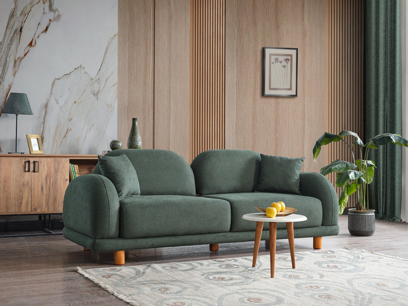 Bahama 4-pieces (2 Sofa & 2 Chair) Livingroom in White - Yellow - 200-ELIF-BAH-A180-3311