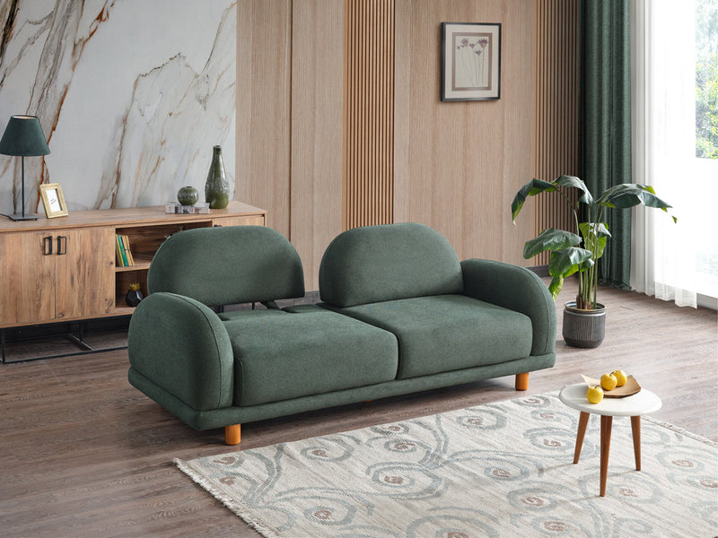 Bahama 4-pieces (2 Sofa & 2 Chair) Livingroom in White - Yellow - 200-ELIF-BAH-A180-3311