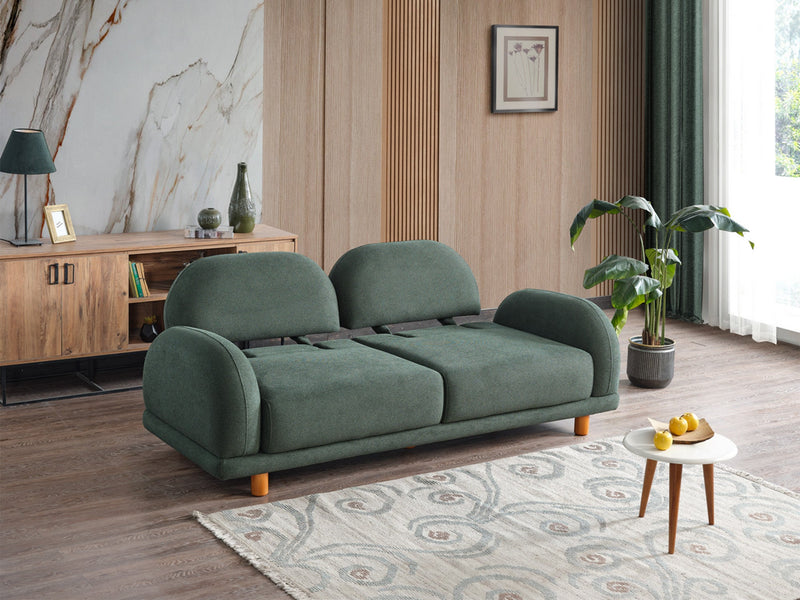 Bahama 4-pieces (2 Sofa & 2 Chair) Livingroom in White - Yellow - 200-ELIF-BAH-A180-3311
