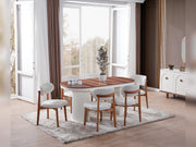 Bahama Diningroom (Consol With Mirror & Dining Table & 6 Dining Chair) - 115-BAH-DT-SET