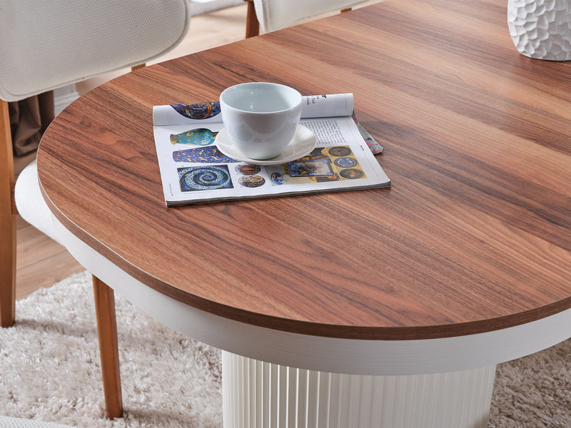 Bahama Diningroom (Consol With Mirror & Dining Table & 6 Dining Chair) - 115-BAH-DT-SET