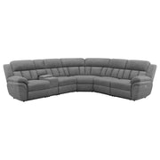 Bahrain 6-piece Modular Power Reclining Sectional Charcoal - 609540P