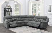 Bahrain 6-piece Modular Power Reclining Sectional Charcoal - 609540P
