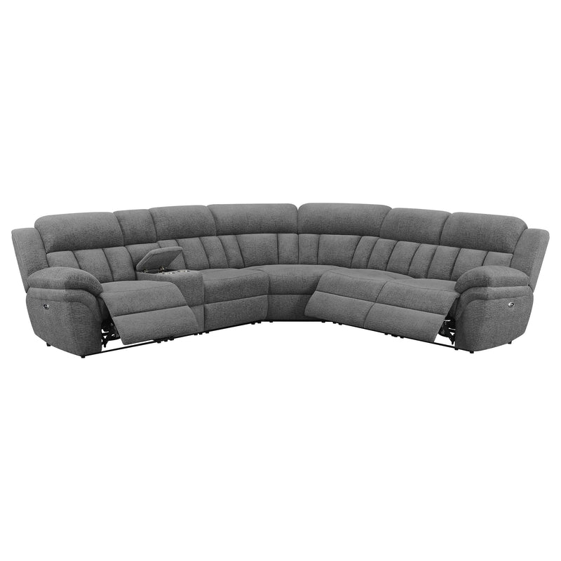 Bahrain 6-piece Modular Power Reclining Sectional Charcoal - 609540P