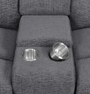 Bahrain 6-piece Modular Power Reclining Sectional Charcoal - 609540P