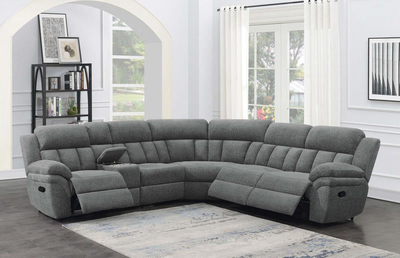 Bahrain 6-piece Modular Reclining Sectional Sofa Charcoal - 609540