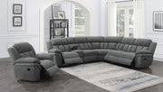 Bahrain 6-piece Modular Reclining Sectional Sofa Charcoal - 609540