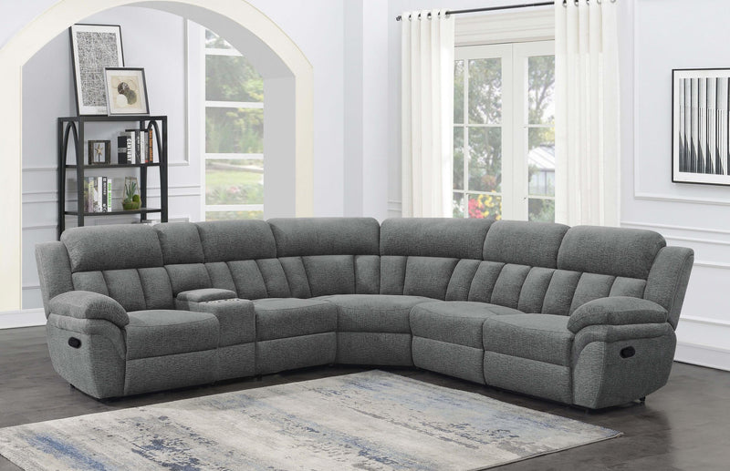 Bahrain 6-piece Modular Reclining Sectional Sofa Charcoal - 609540
