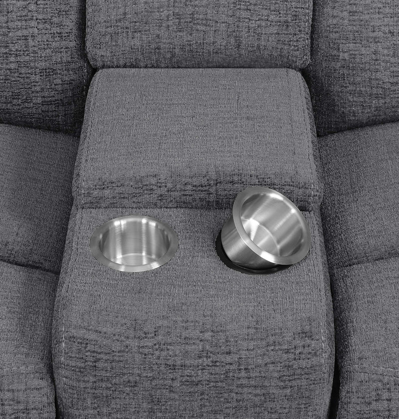 Bahrain 6-piece Modular Reclining Sectional Sofa Charcoal - 609540