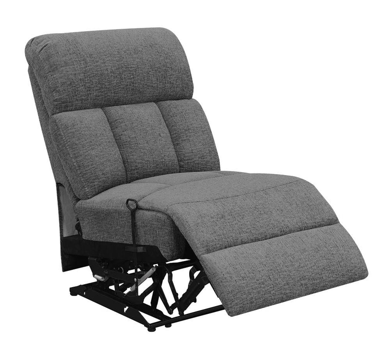 Bahrain Upholstered Armless Recliner Charcoal - 609540AR