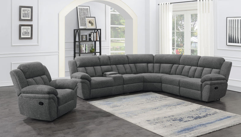 Bahrain Upholstered Glider Recliner Charcoal - 609543