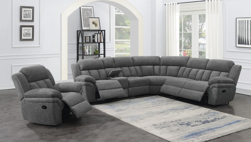 Bahrain Upholstered Glider Recliner Charcoal - 609543