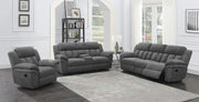 Bahrain Upholstered Glider Recliner Charcoal - 609543