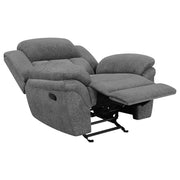 Bahrain Upholstered Glider Recliner Charcoal - 609543