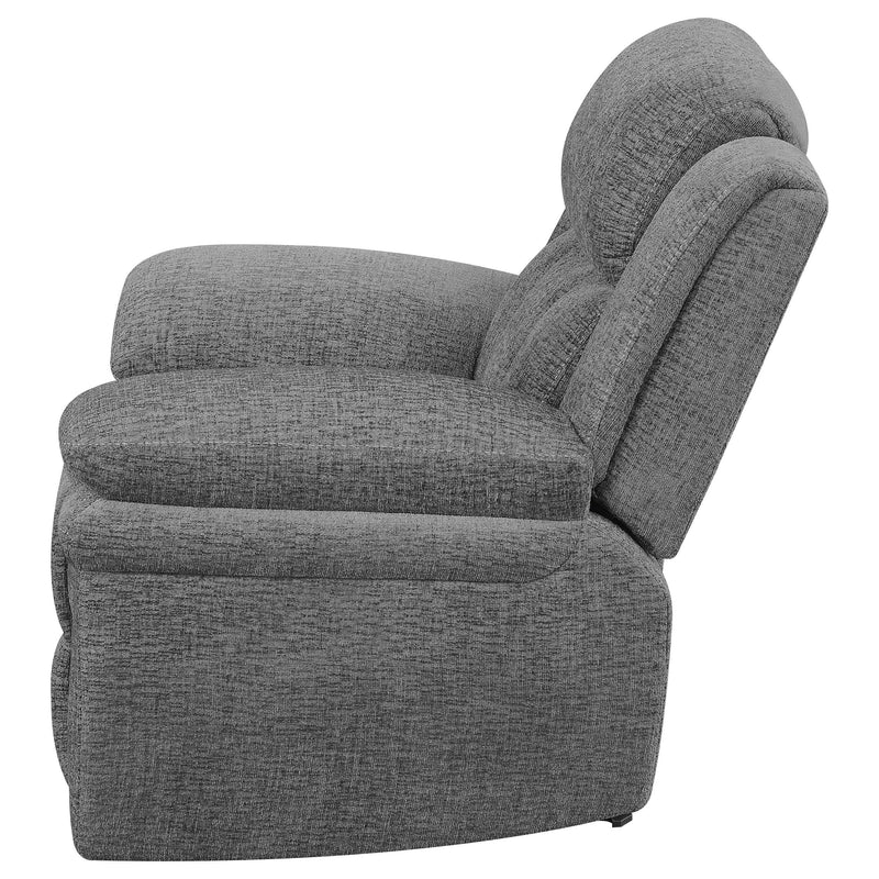 Bahrain Upholstered Glider Recliner Charcoal - 609543