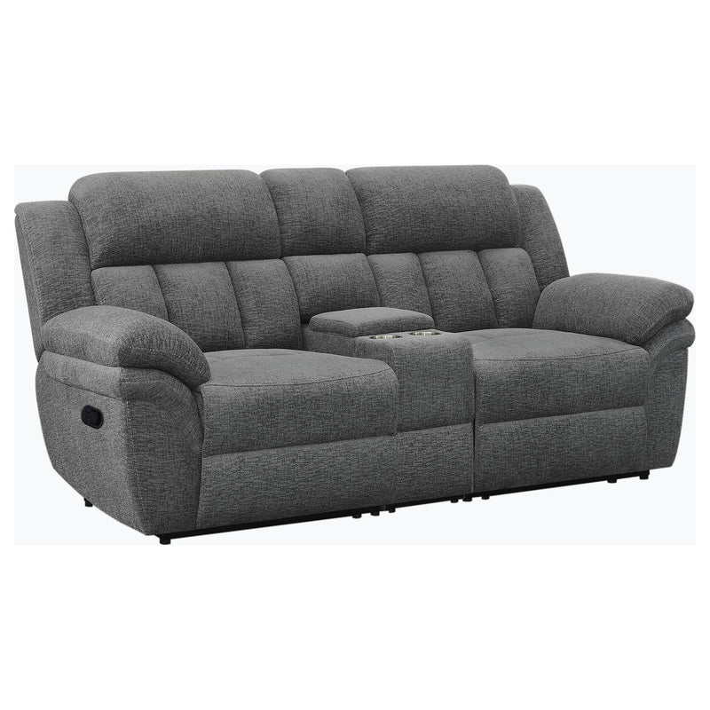 Bahrain Upholstered Motion Loveseat Charcoal - 609542