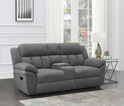 Bahrain Upholstered Motion Loveseat Charcoal - 609542