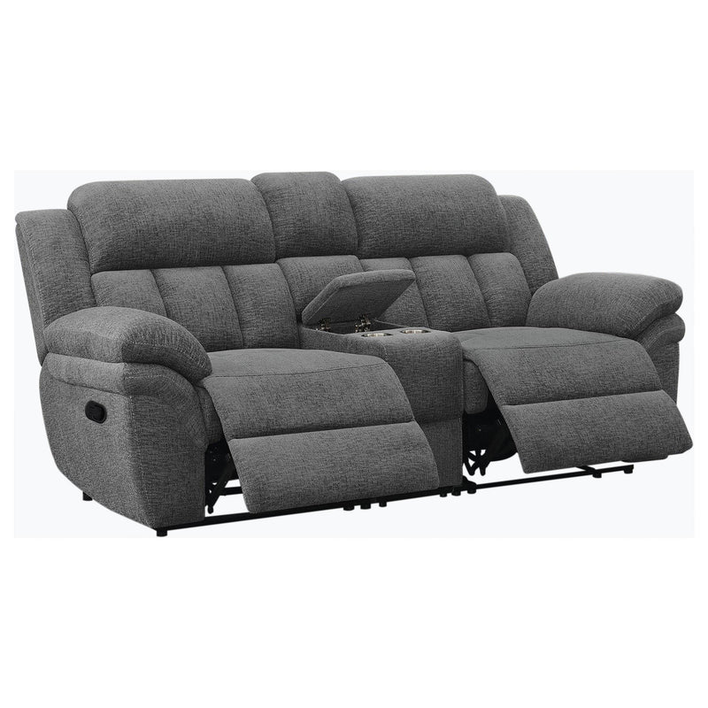 Bahrain Upholstered Motion Loveseat Charcoal - 609542