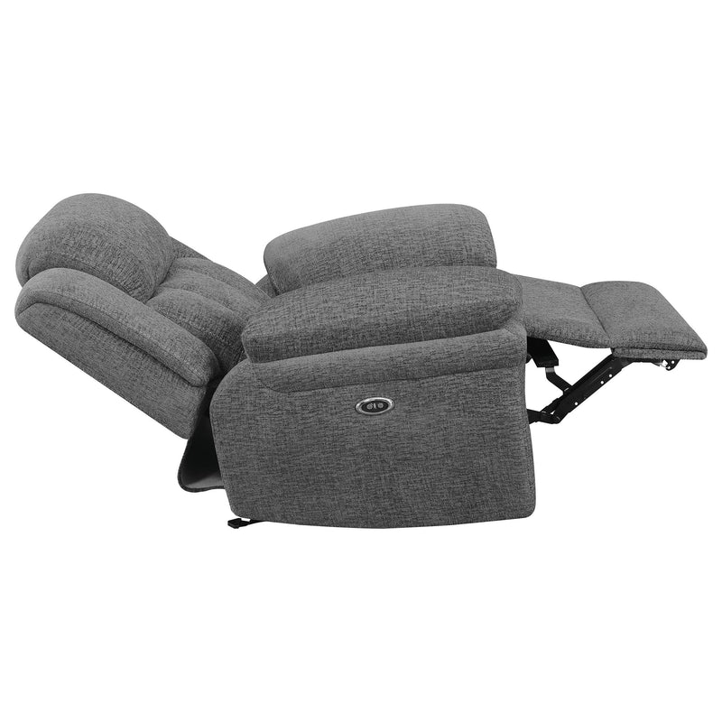 Bahrain Upholstered Power Glider Recliner Charcoal - 609543P