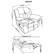 Bahrain Upholstered Power Glider Recliner Charcoal - 609543P