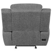 Bahrain Upholstered Power Glider Recliner Charcoal - 609543P