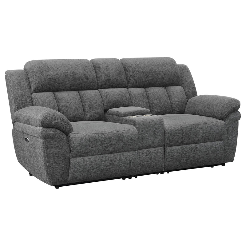 Bahrain Upholstered Power Loveseat Charcoal - 609542P