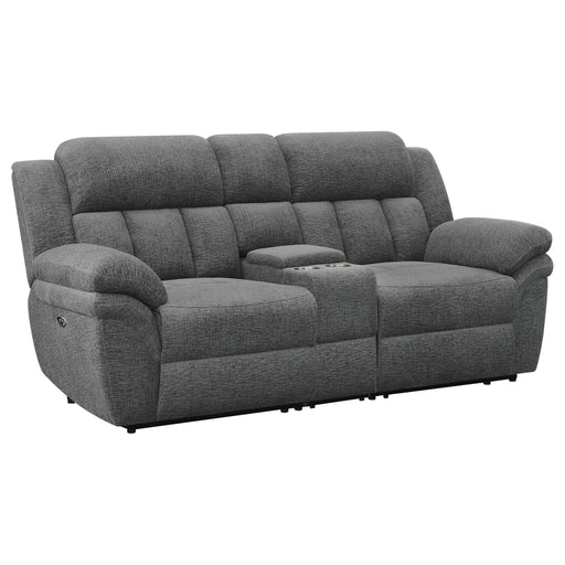 Bahrain Upholstered Power Loveseat Charcoal - 609542P
