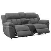 Bahrain Upholstered Power Loveseat Charcoal - 609542P