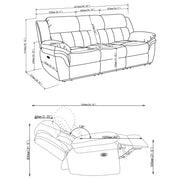 Bahrain Upholstered Power Sofa Charcoal - 609541P