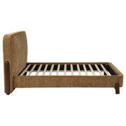 Baldacci Upholstered Queen Platform Bed Curry and Walnut - 315954Q