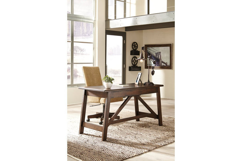 Baldridge Rustic Brown Home Office Desk - Gate FurnitureOffice Desks
