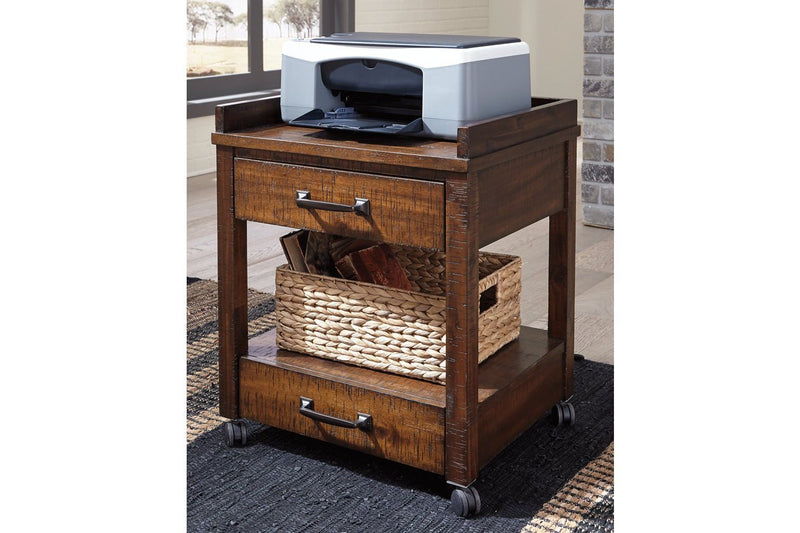 Baldridge Rustic Brown Printer Stand - Gate FurniturePrinter Stand