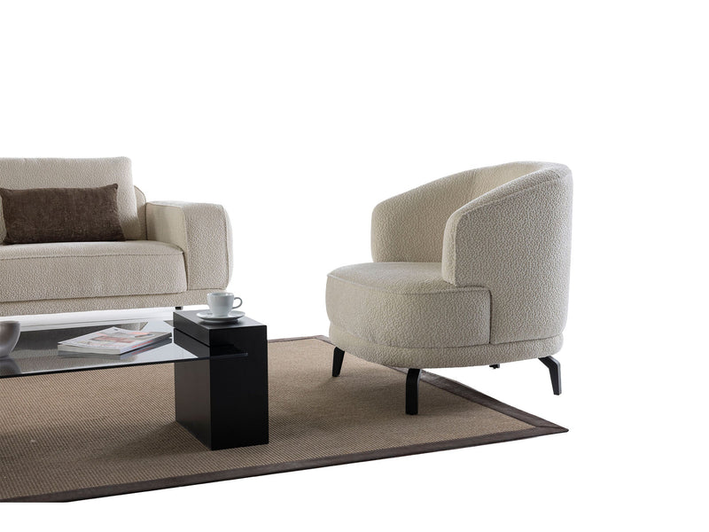 Balea 4-pieces (2 Sofa & 2 Chair) Livingroom in Cream - 200-ZEN-BAL-CRE-3311