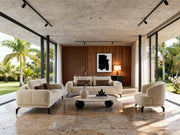 Balea 4-pieces (2 Sofa & 2 Chair) Livingroom in Cream - 200-ZEN-BAL-CRE-3311