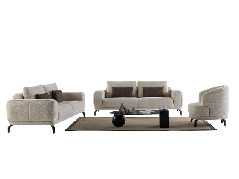Balea 4-pieces (2 Sofa & 2 Chair) Livingroom in Cream - 200-ZEN-BAL-CRE-3311