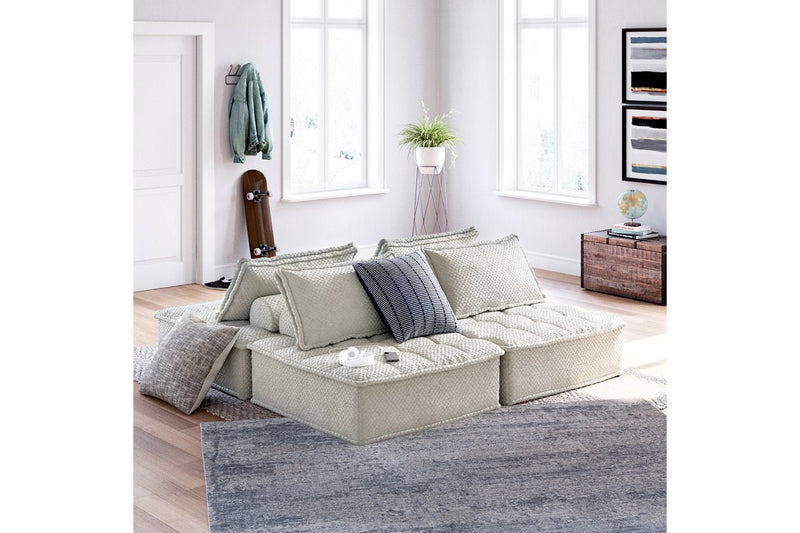 Bales Taupe 4 - Piece Modular Seating - Gate FurnitureSectional