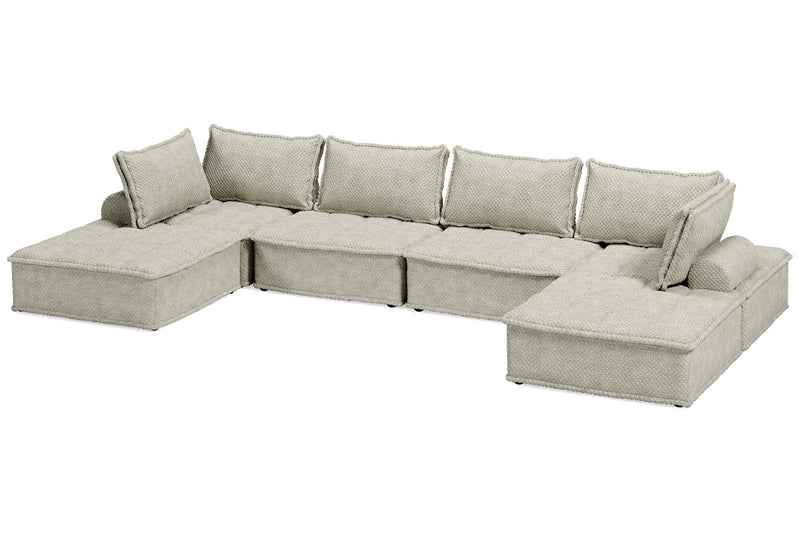 Bales Taupe 6 - Piece Modular Seating - Gate FurnitureSectional