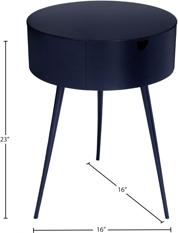 Bali Iron Side Table | Nightstand in Blue - 835Navy