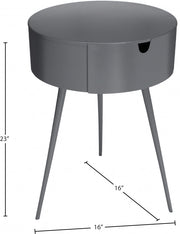 Bali Iron Side Table | Nightstand in Grey - 835Grey