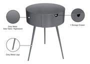 Bali Iron Side Table | Nightstand in Grey - 835Grey