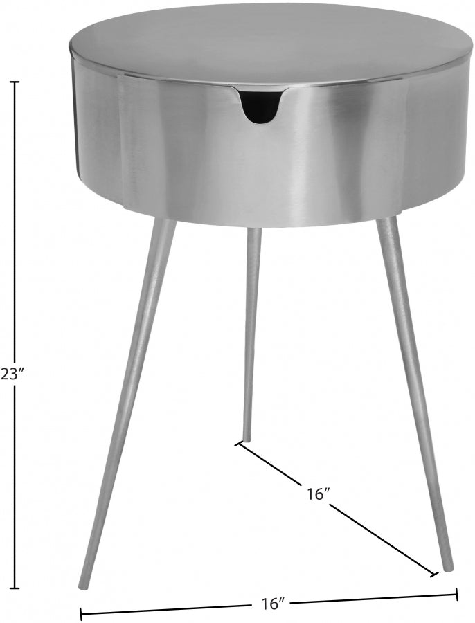 Bali Iron Side Table | Nightstand in Silver - 835Silver