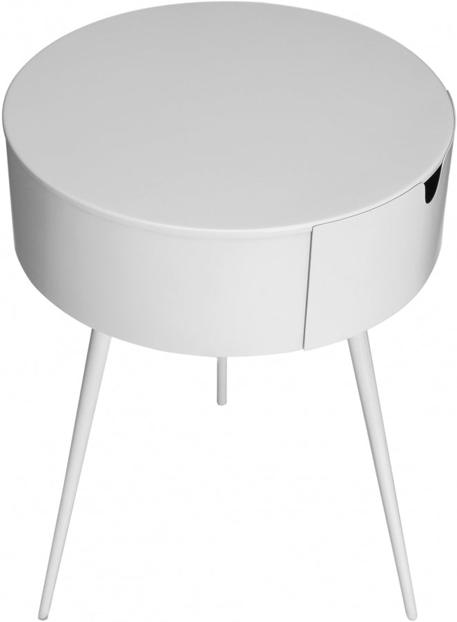 Bali Iron Side Table | Nightstand in White - 835White