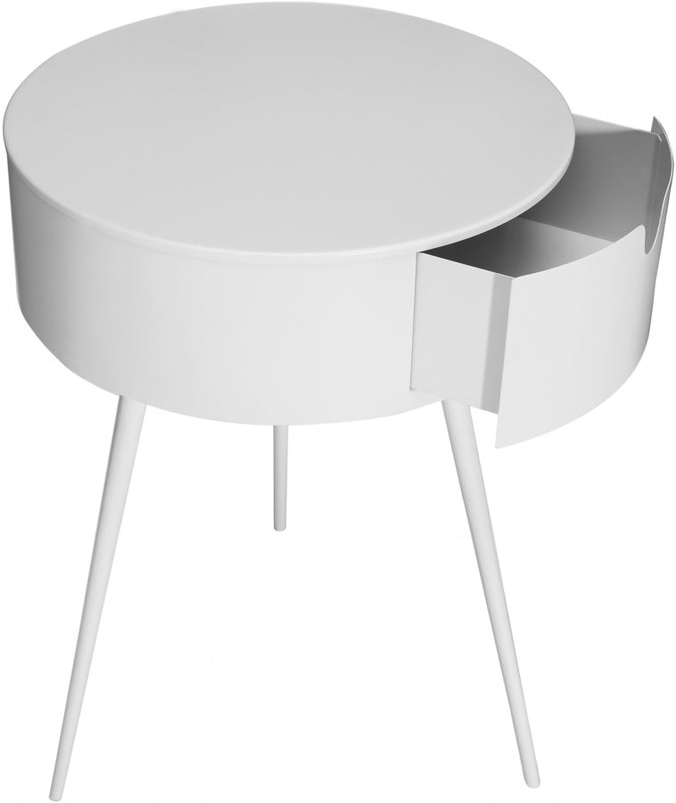 Bali Iron Side Table | Nightstand in White - 835White
