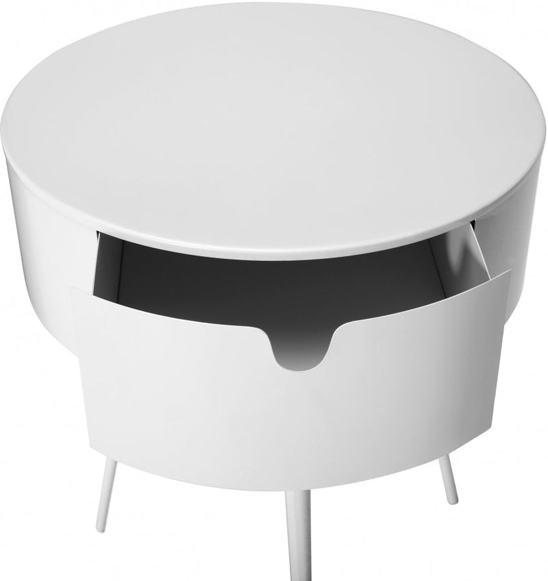 Bali Iron Side Table | Nightstand in White - 835White
