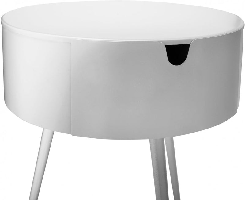 Bali Iron Side Table | Nightstand in White - 835White