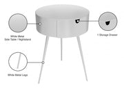 Bali Iron Side Table | Nightstand in White - 835White